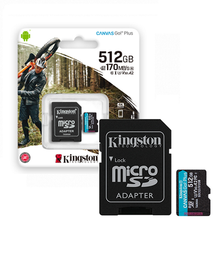 MEMORIA MICRO SD KINGSTON CANVAS GOPLUS SDCG3/512GB