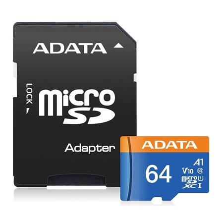 MEMORIA MICRO SD ADATA 64GB UHS-I  AUSDX64GUICL10A1-RA1 V10