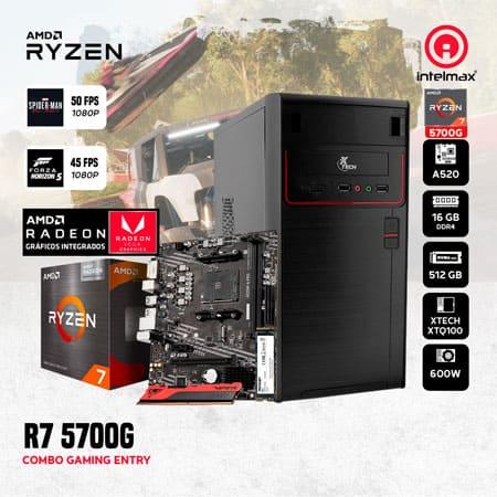 PC GAMING RYZEN 7 5700G/16GB RAM/512GB SDD/SIN SO