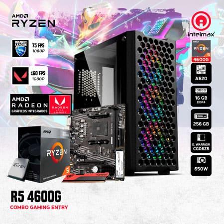 PC GAMING RYZEN 5 4600G/16GB RAM/256GB SSD/SIN SO