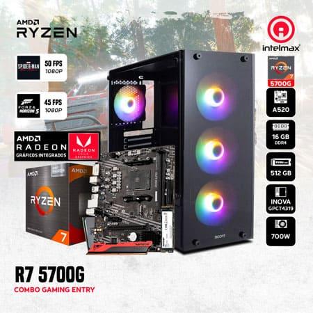 PC GAMING RYZEN 7 5700G/16GB RAM/512GB SDD/SIN SO