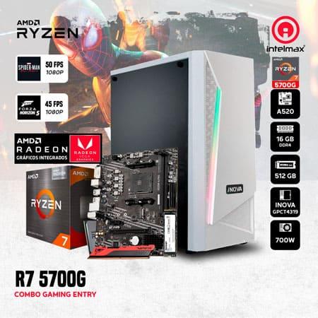 PC GAMING RYZEN 7 5700G/16GB RAM/512GB SDD/CASE ACRILICO/SIN SO