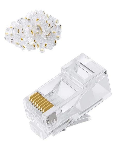 CONECTOR RJ45 IMEXX CAT6 GOLD 8P8C 100PCS IME-10146 (100XBAG)