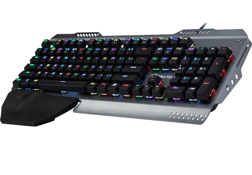 TECLADO MECANICO RGB DE METAL MEETION MK20 GRAY ANTI-GHOSTING 