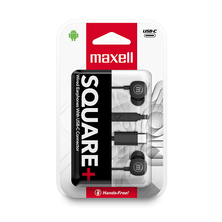 AUDIFONOS MAXELL SQUARE BLACK #348566 TIPO C