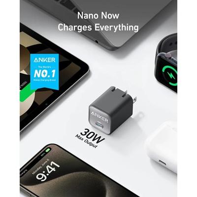 CARGADOR ANKER TIPO C 30W BLACK
