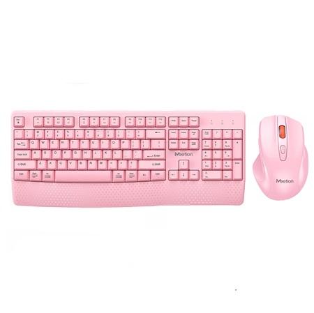 COMBO DE TECLADO Y MOUSE INALAMBRICO MEETION C4130 2.4GHZ PINK