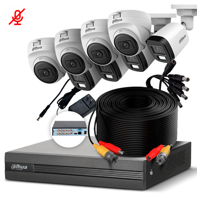 KIT DE CAMARAS DAHUA DH-XVR1B08-I FULL HD/8 CAMARAS+DVR+ACCESORIOS(NO HDD)
