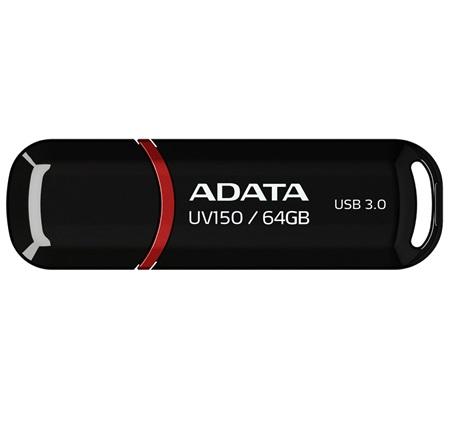 MEMORIA USB ADATA 64GB 3.0 UV150 AUV150-64G-RBK BLACK/RED