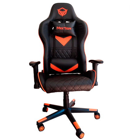 SILLA GAMER NEGRO NARANJA MEETION CHR14