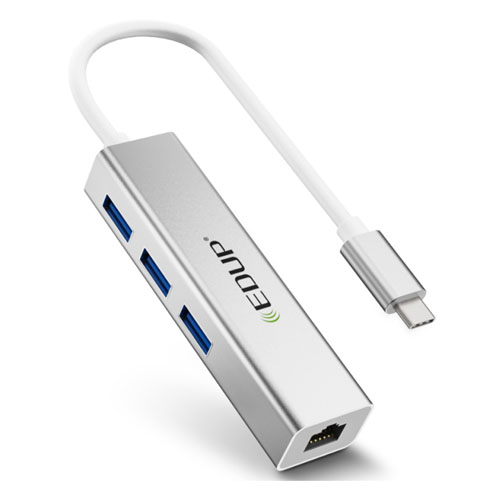 HUB EDUP TIPO C A USB GIGABIT ETHERNET EP-9801