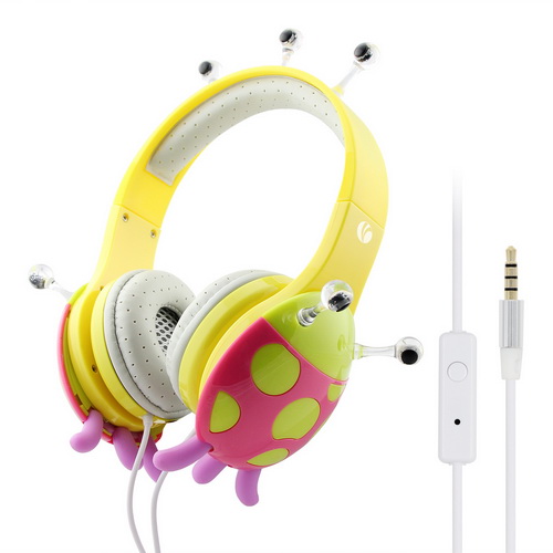 HEADSET CHILDREN PRINCESS PINK & YELLOW DE802 VCOM (AURICULAR)