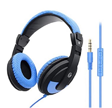 HEADSET VCOM DE160M-BLUE 3.5MM (AURICULAR) 