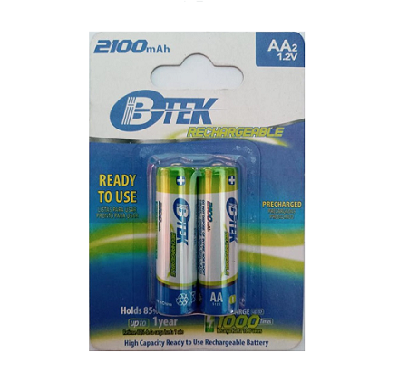 BATERIA BTEK AA-2PK 2100mAh BRC-2MH32100/ 745203/ RECARGABLE