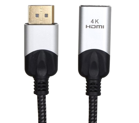 ADAPTADOR DISPLAY PORT MACHO A HDMI HEMBRA 4K VCOM CG621M-0.15