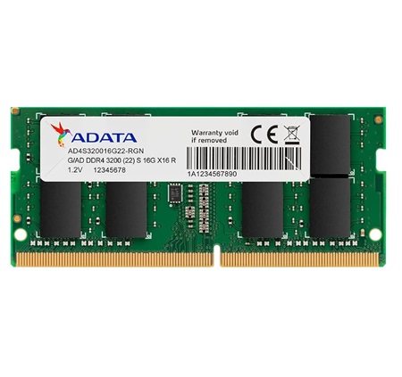 MEMORIA RAM ADATA DDR4, 3200MHZ 16GB AD4S320016G22-SGN 