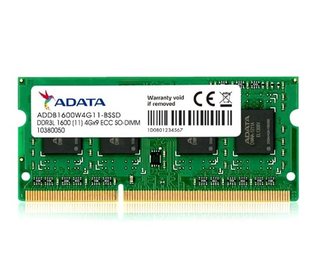 MEMORIA RAM ADATA DDR3L, 1600MHZ 4GB SODIMM, ADDS1600W4G11-S