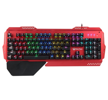 TECLADO MECANICO DE METAL MEETION MK20 RED ANTI-GHOSTING RGB