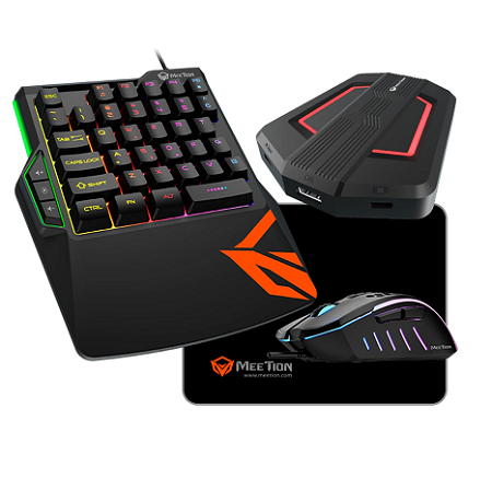 COMBO GAMER 4 EN 1 TECLADO, MOUSE, MOUSE PAD, CONVERTIDOR MEETION MT-CO015