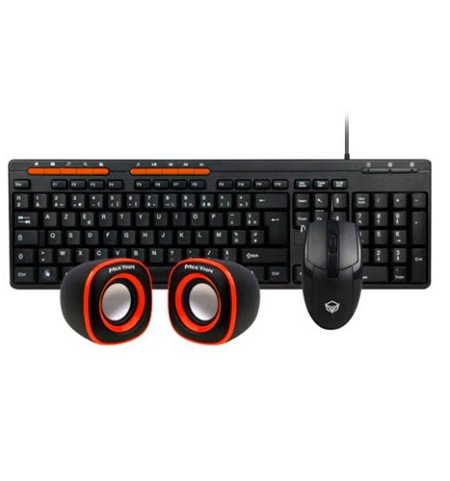 COMBO 3 EN 1 TECLADO, MOUSE Y BOCINA USB MEETION C105