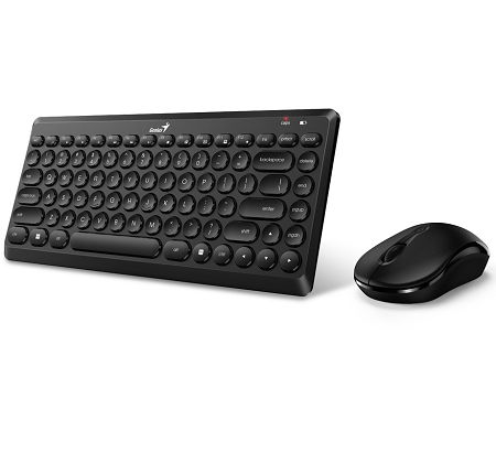 COMBO DE TECLADO Y MOUSE INALAMBRICO GENIUS LUXEMATE Q8000 SP BLACK 31340013401