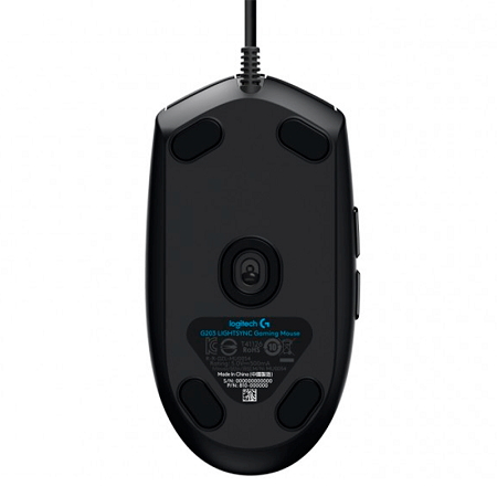 MOUSE GAMING LOGITECH USB G203 LIGHTSYNC BLACK 910-005790