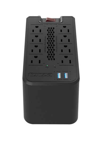 REGULADOR DE VOLTAJE FORZA 1200VA/600W FVR-1221USB