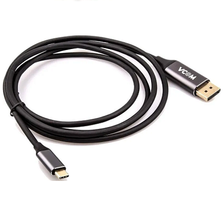 CABLE DISPLAY PORT A TIPO C MACHO 4K UHD VCOM CU422MC-1.8M 