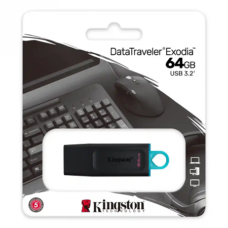 MEMORIA USB KINGSTON DATATRAVELER EXODIA  DTX/64GB 