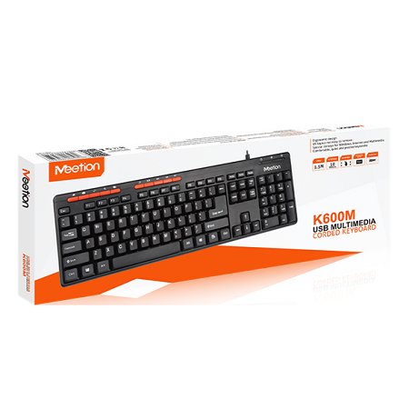 TECLADO USB MEETION K600M BLACK 